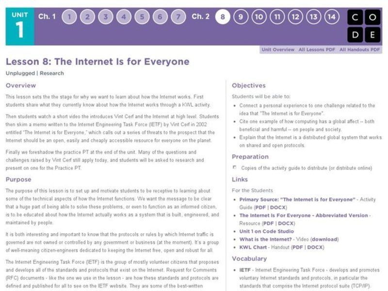 The Internet Is for Everyone Lesson Plan