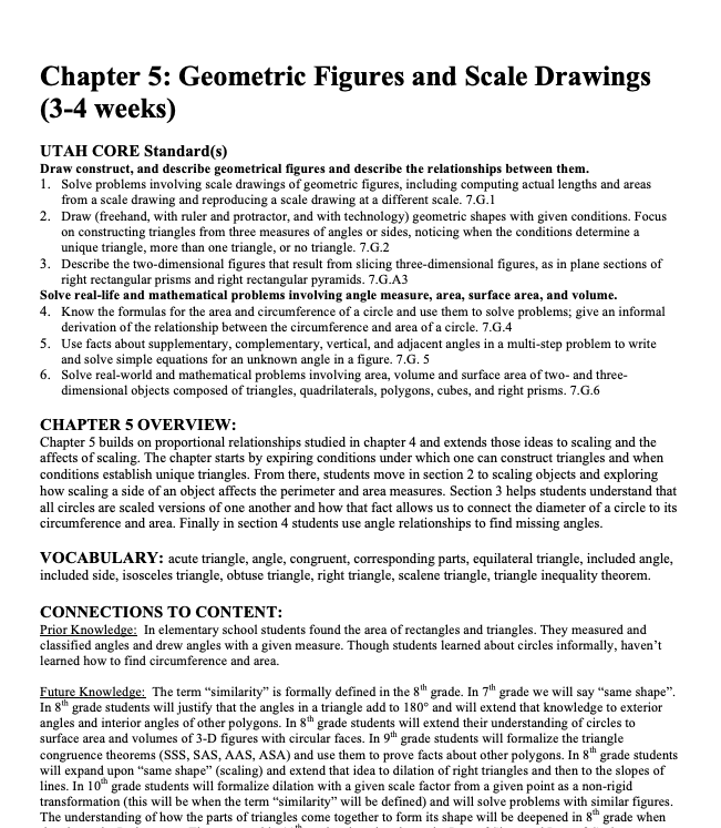 Geometric Figures and Scale Drawings Workbook