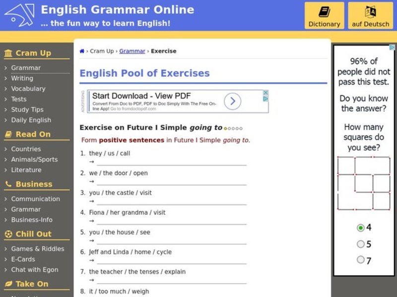 Future I Simple-"Going To" #2 Interactive