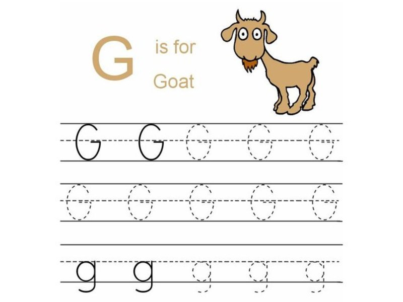 G is for Goat Worksheet