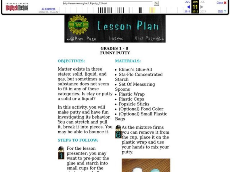 Funny Putty Lesson Plan