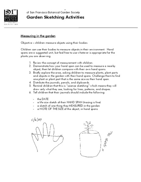 Garden Sketching Activities Activity