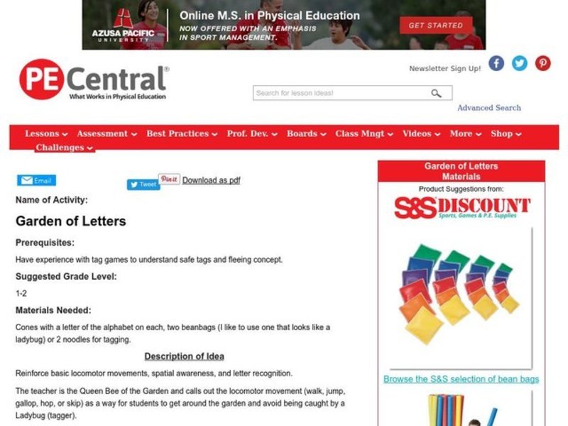 Garden of Letters Lesson Plan