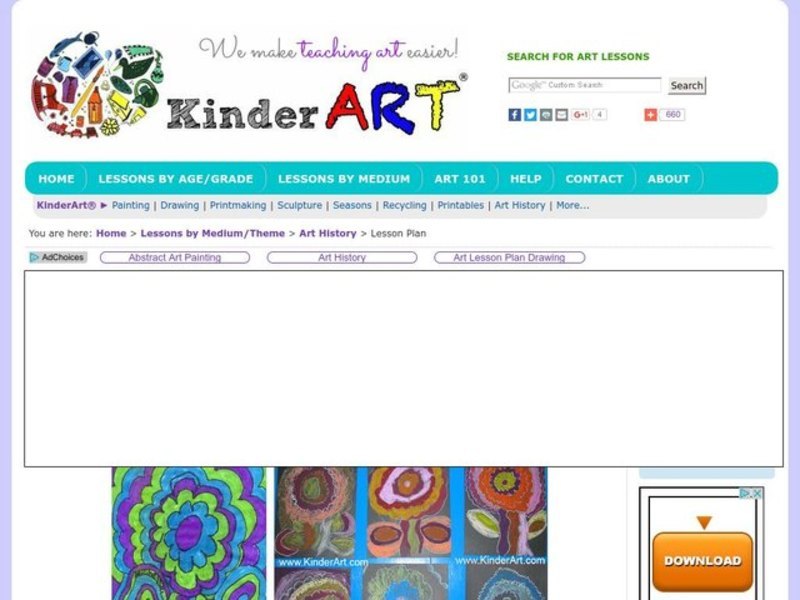 Abstract Flowers Inspired By Georgia O'keeffe Lesson Plan