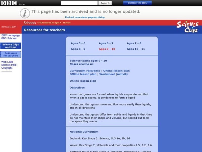 Gases Around Us Lesson Plan