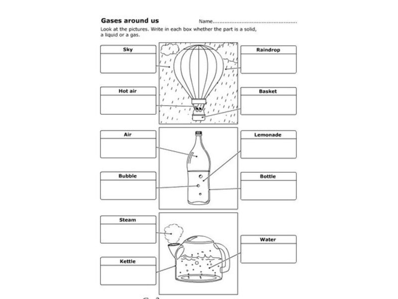 Gases Around Us Worksheet
