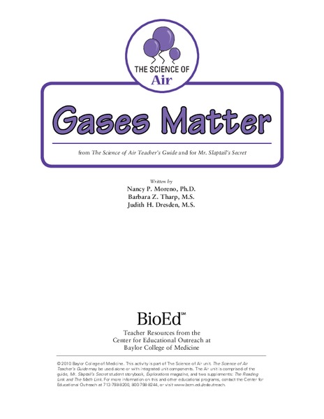 Gases Matter Lesson Plan