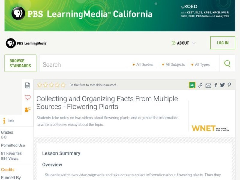 Flowering Plants  Lesson Plan