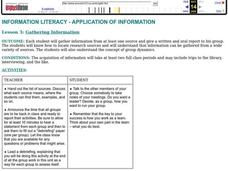 Gathering Information Lesson Plan