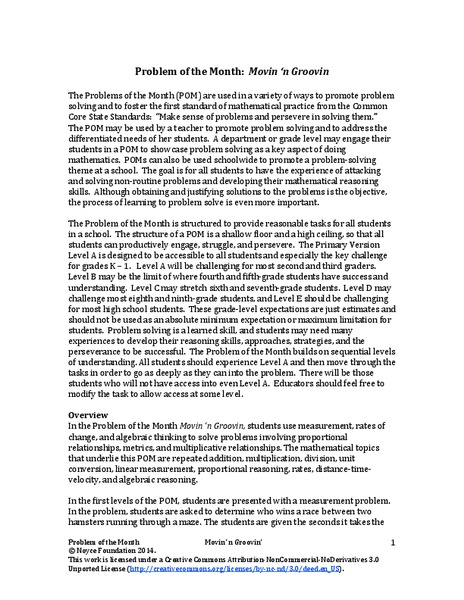 Movin 'n Groovin Activity