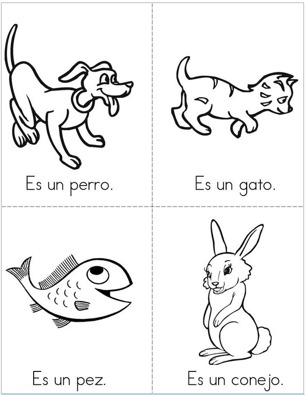 Las Mascotas (Pets) Book Printables
