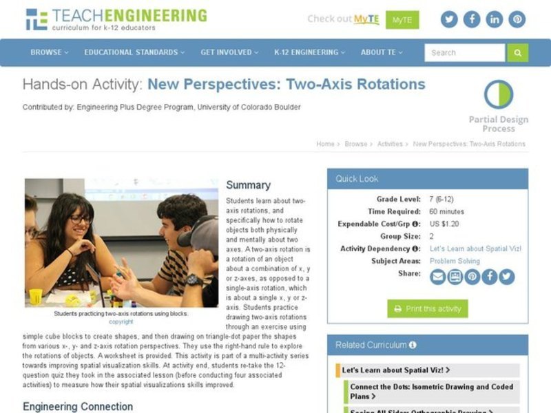 New Perspectives: Two-Axis Rotation Activity