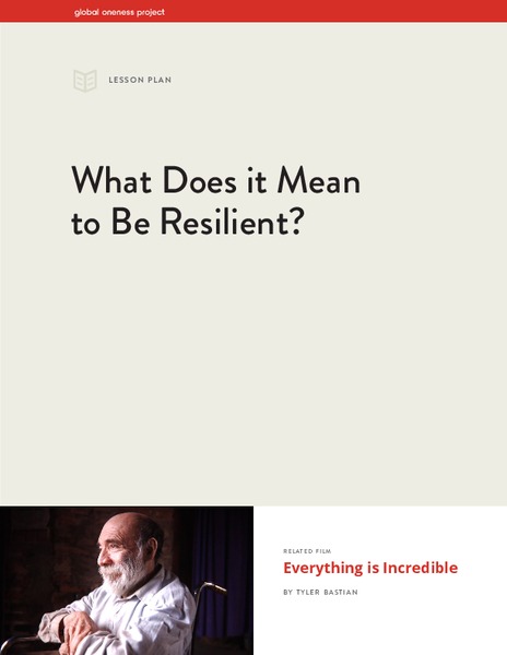What Does it Mean to Be Resilient? Lesson Plan