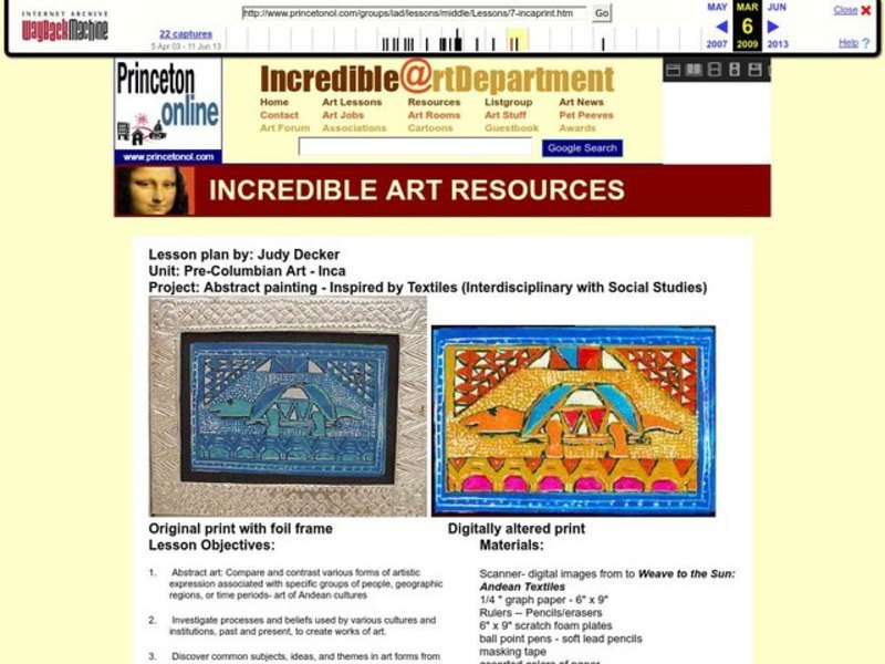 Abstract Painting - Inspired By Textiles Lesson Plan