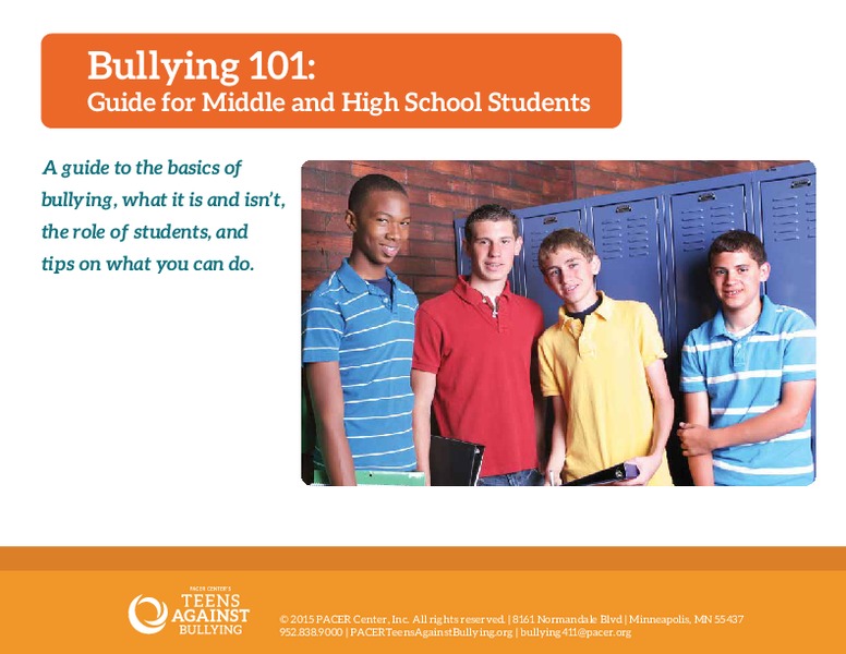Bullying 101: Guide for Middle and High School Students PPT