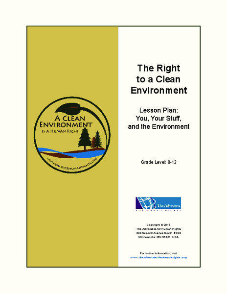 The Right to a Clean Environment in the United States Lesson Plan