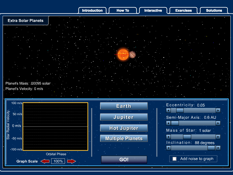 Extra Solar Planets Interactive Interactive