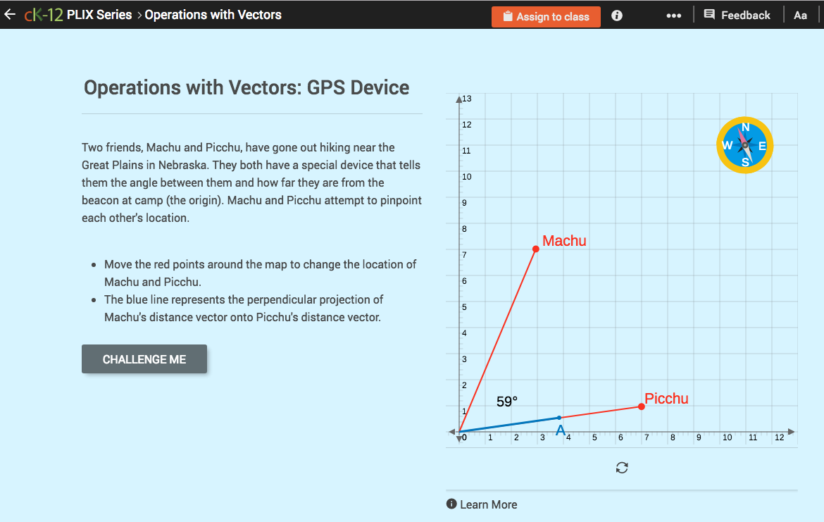 Operations with Vectors: GPS Device Interactive