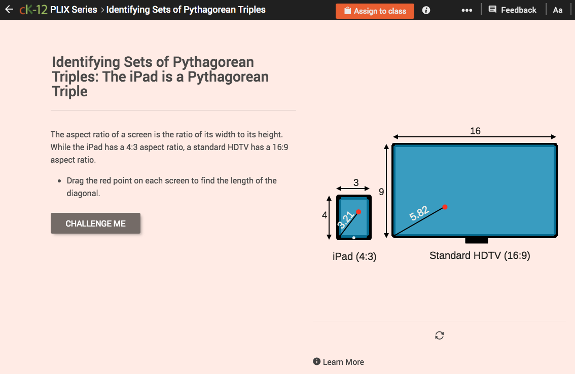 Identifying Sets of Pythagorean Triples: The iPad is a Pythagorean Triple Interactive