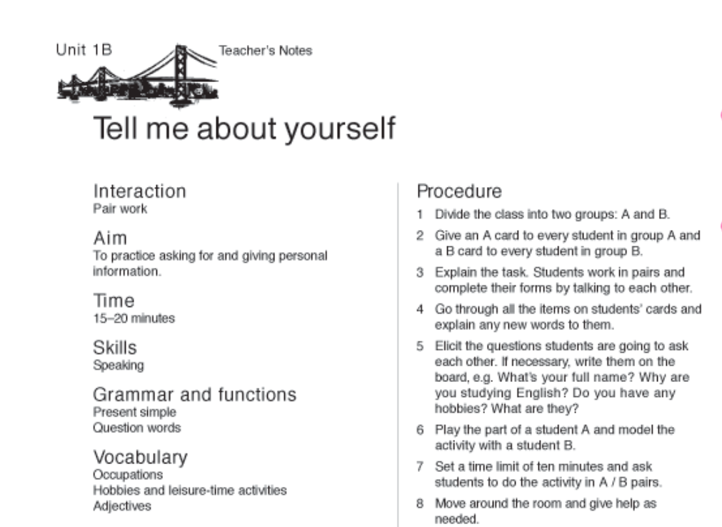 Tell Me About Yourself Worksheet