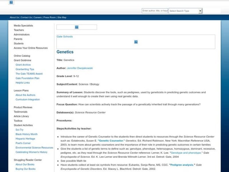 Genetics Lesson Plan