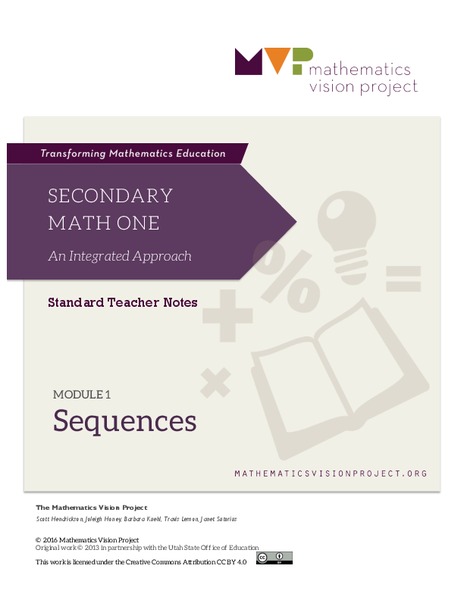 Module 1: Sequences Unit Plan