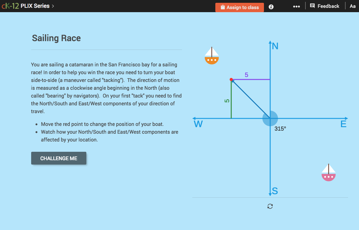 Right Triangles, Bearings, and Other Applications: Sailing Race Interactive