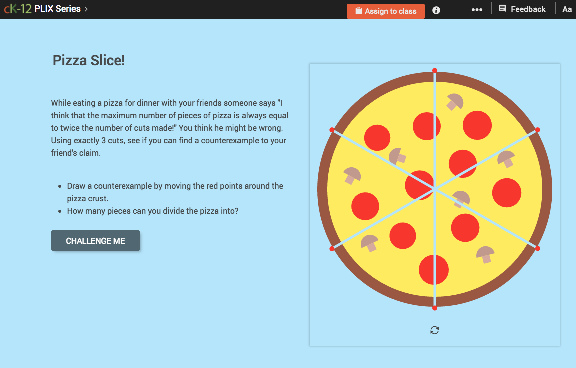 Using Quadratic Equations to Solve Problems: Pizza Slice! Interactive