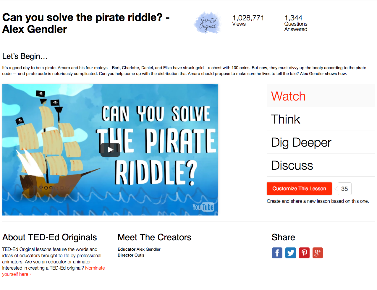 Can You Solve the Pirate Riddle? Instructional Video
