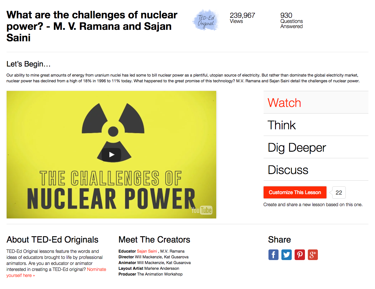 What Are the Challenges of Nuclear Power? Instructional Video