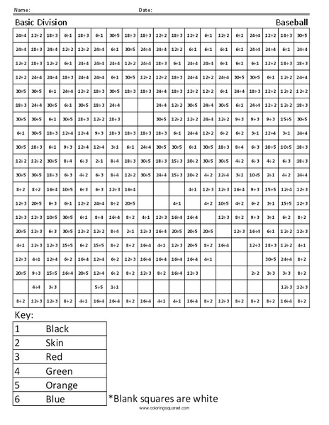 Baseball Play Basic Division Printables