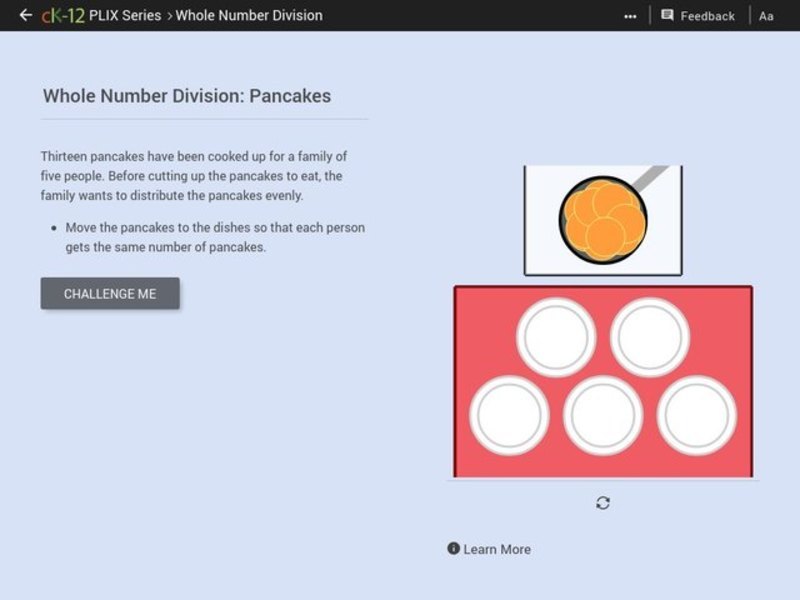 Whole Number Division: Pancakes Interactive
