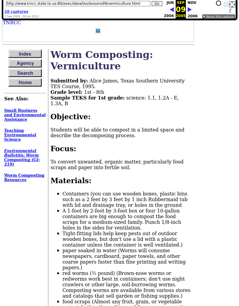 Worm Composting: Vermiculture Lesson Plan