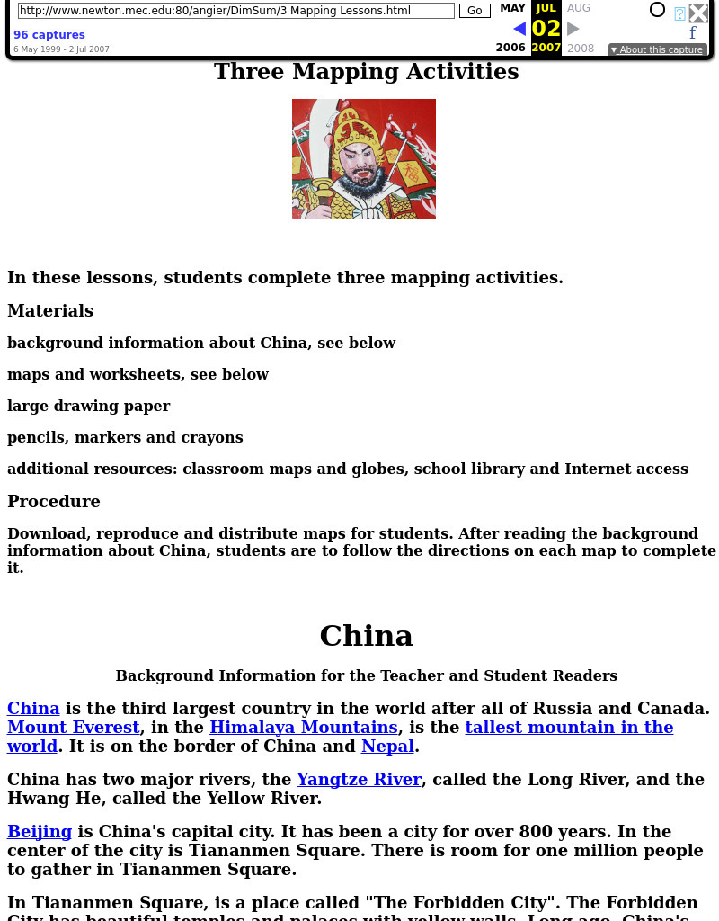 China: Dim Sum: 3 Mapping Lessons Lesson Plan