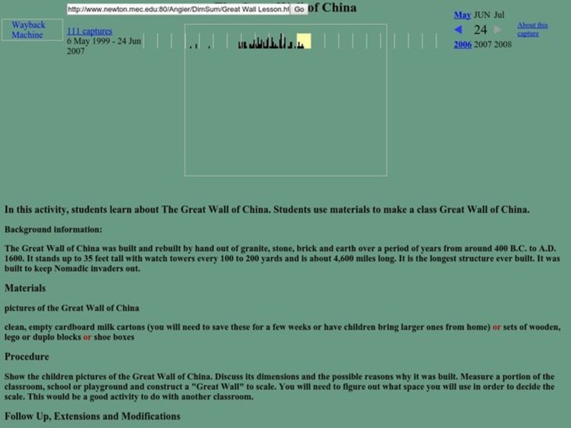 The Great Wall of China Lesson Lesson Plan