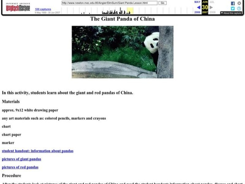 China: Dim Sum: The Giant Panda of China Lesson Lesson Plan