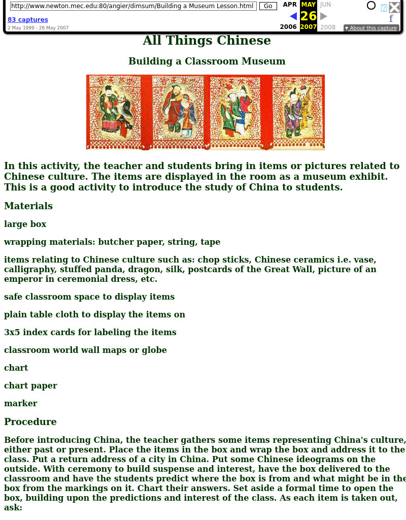 All Things Chinese Lesson Plan