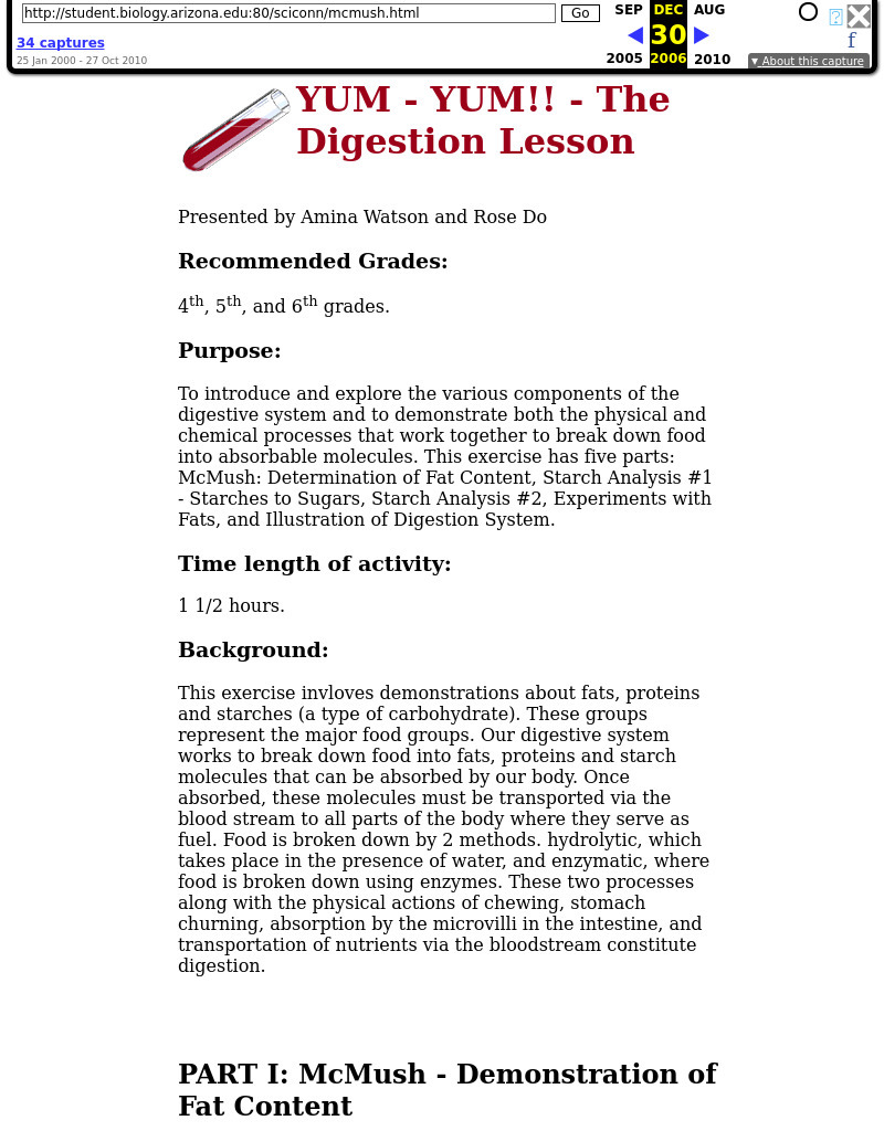 Yum - Yum!! - The Digestion Lesson Lesson Plan