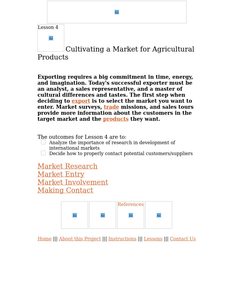 Agribusiness in a Global Environment Lesson 4 Lesson Plan