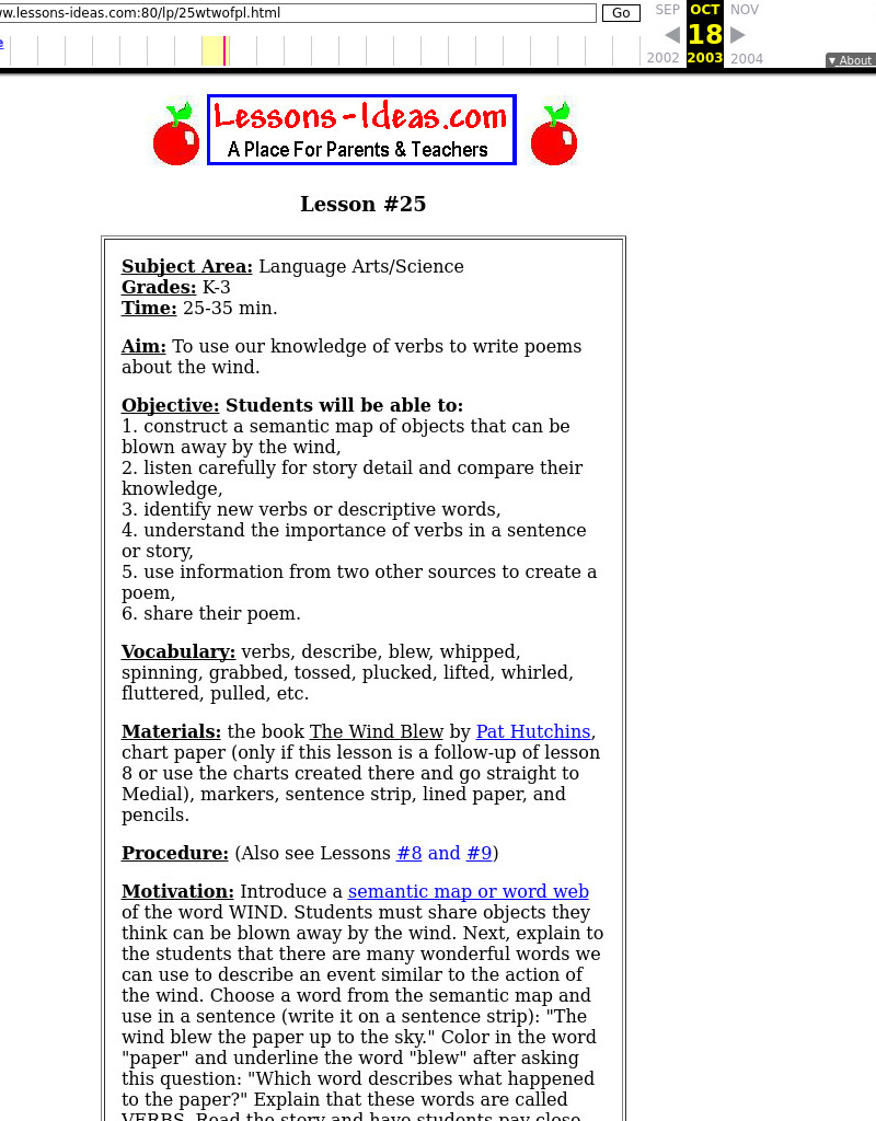 Lesson #25 Lesson Plan