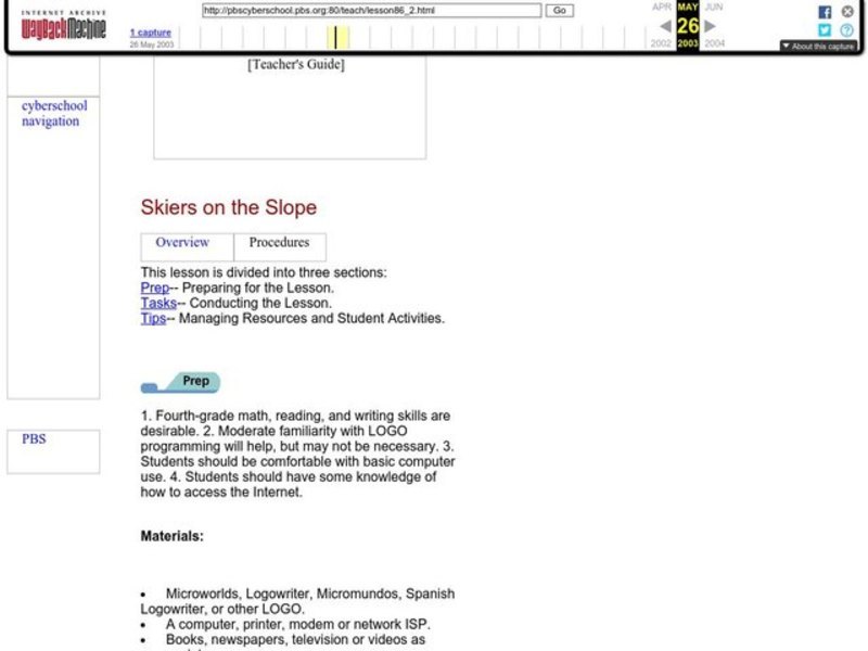 Skiers on the Slope Lesson Plan