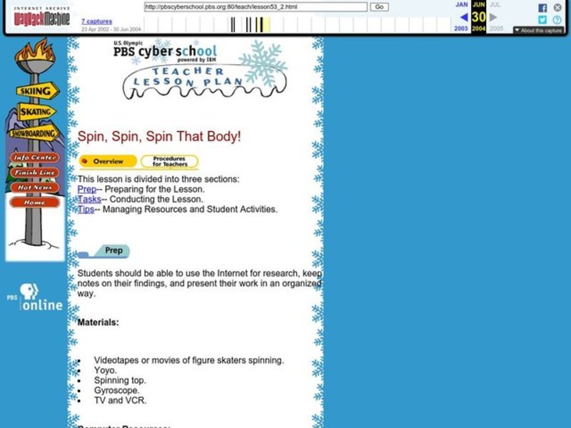 Spin, Spin, Spin That Body!: Figure Skating, Physics, Science, Winter Sports, Olympics Lesson Plan