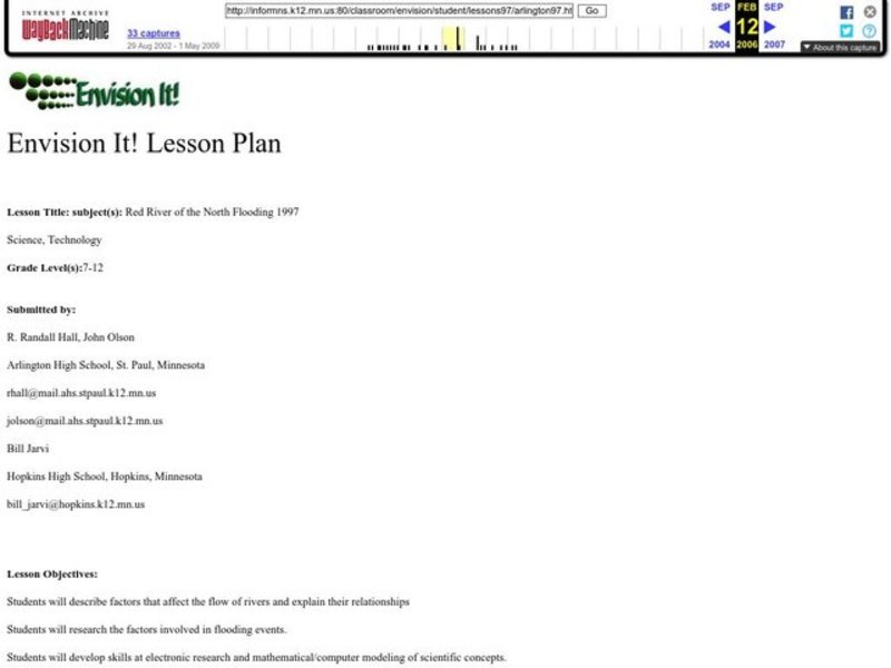 Red River of the North Flooding 1997 Lesson Plan