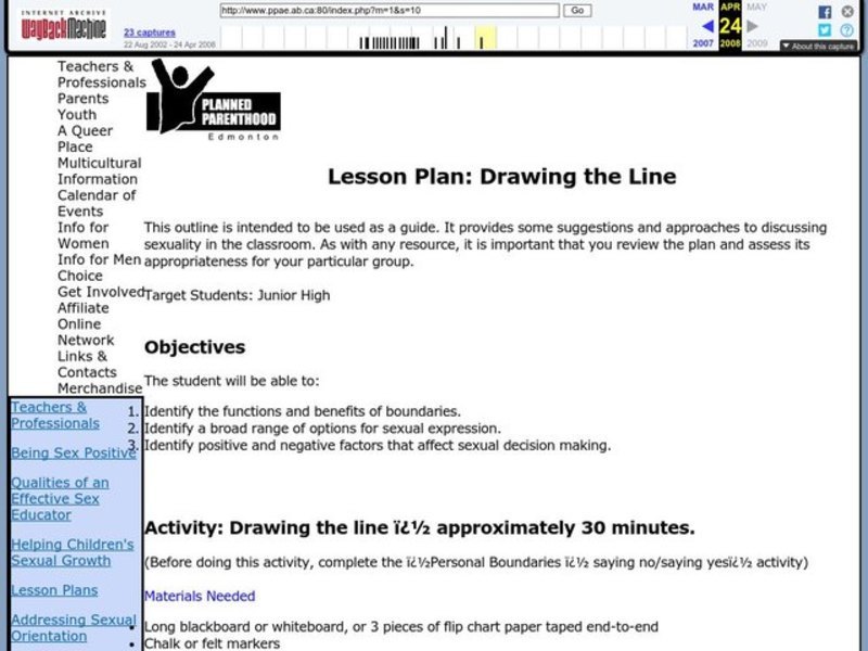 Drawing the Line Lesson Plan