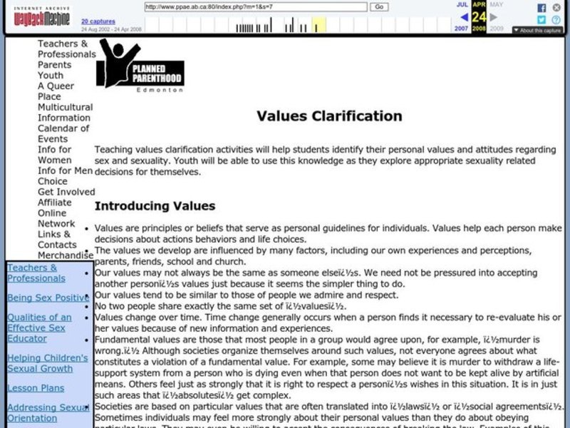 Values Clarification Lesson Plan
