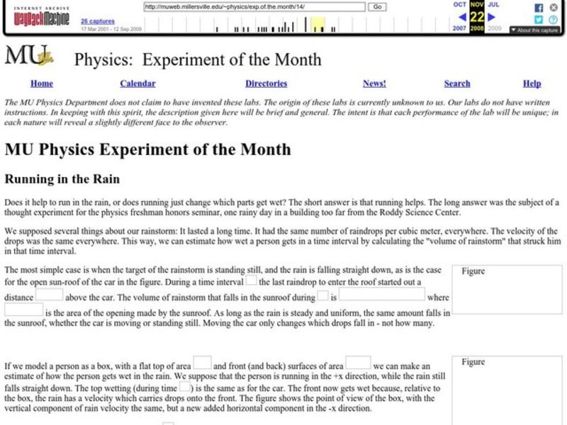 Running in the Rain Lesson Plan