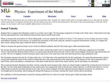 Sound Velocity Lesson Plan