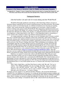 The Bell Bomber Plant in Marietta, Georgia Lesson Plan