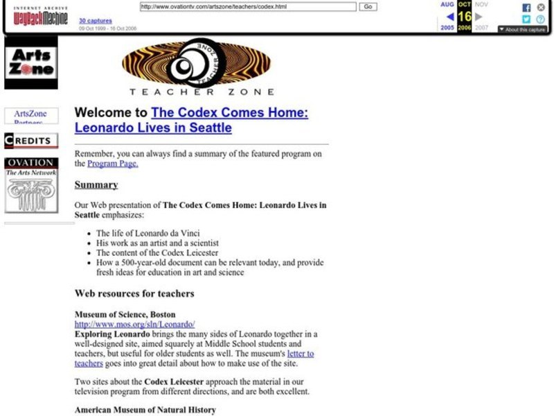 The Codex Comes Home: Leonardo Lives in Seattle Lesson Plan