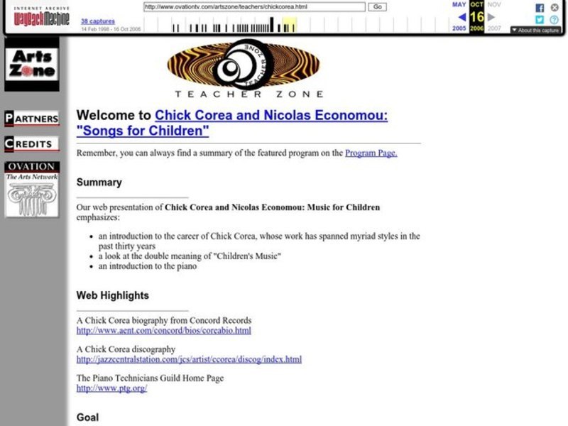 Chick Corea and Nicolas Economou: "Songs for Children" Lesson Plan